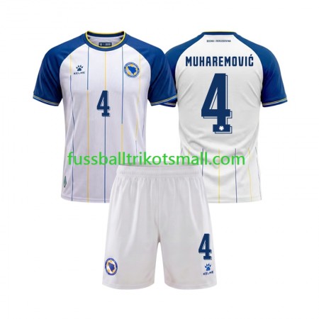 Fußballtrikots Bosnien und Herzegowina Tarik Muharemovic 4 World Cup Kinder 2026 Kurzarm Auswärts-trikot kaufen